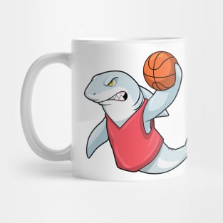 Shark at Sports with Basketball Mug